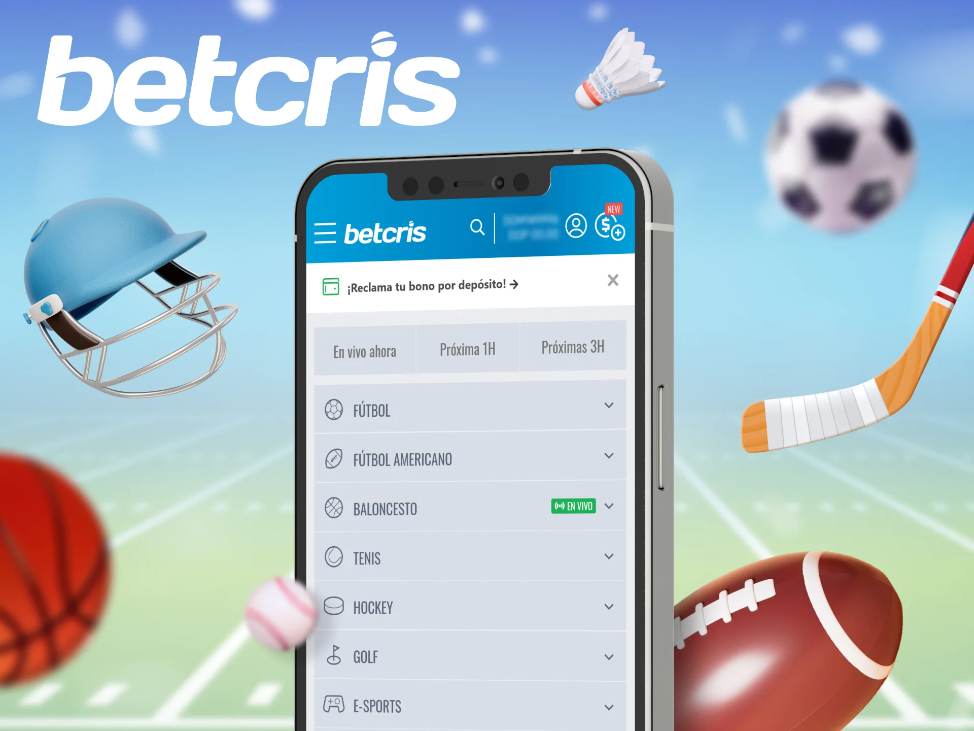 Decenas de deportes están disponibles para apostar a través de la aplicación Betcris.