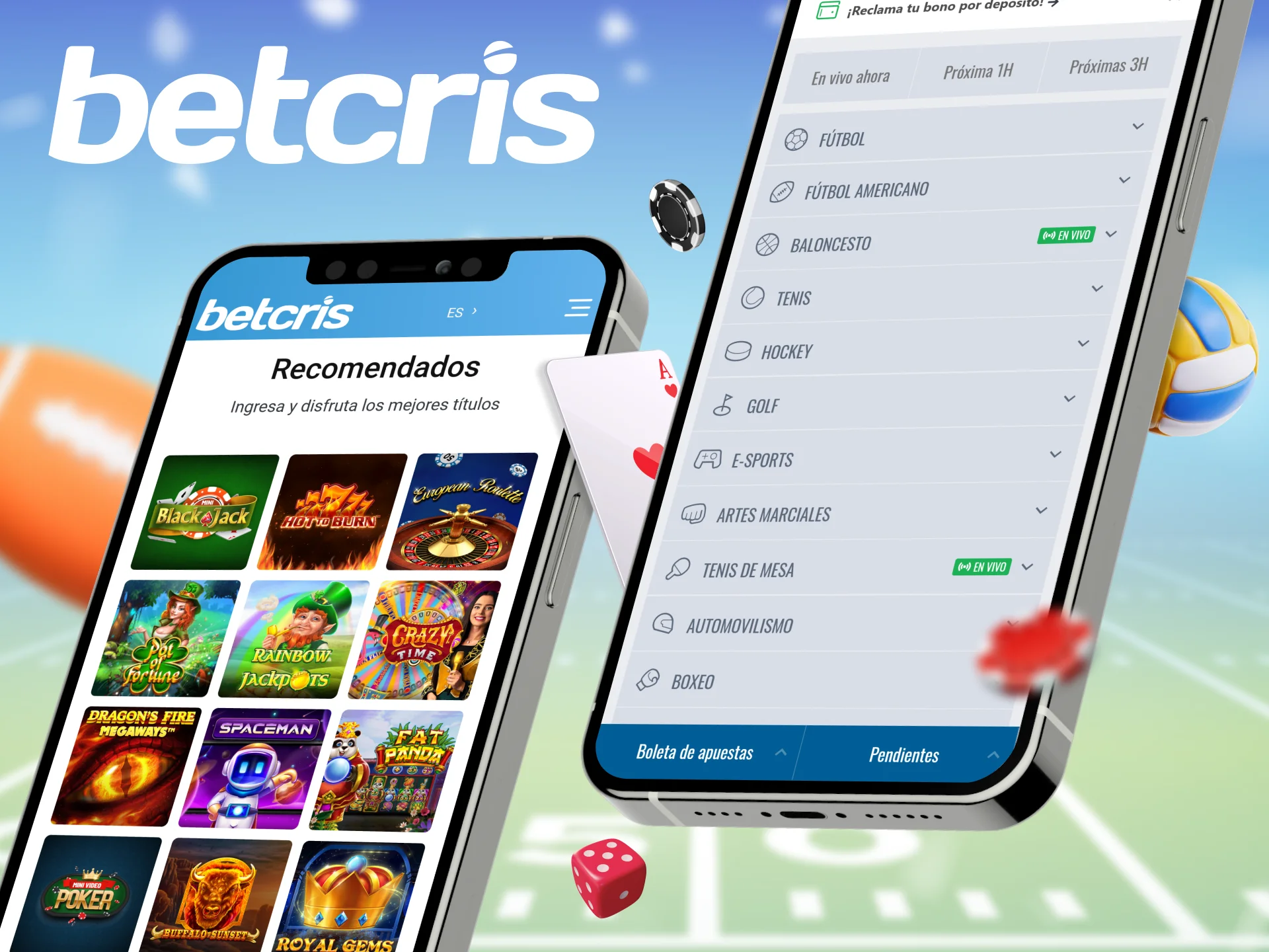 Juega en Betcris Casino a través de tu navegador móvil.