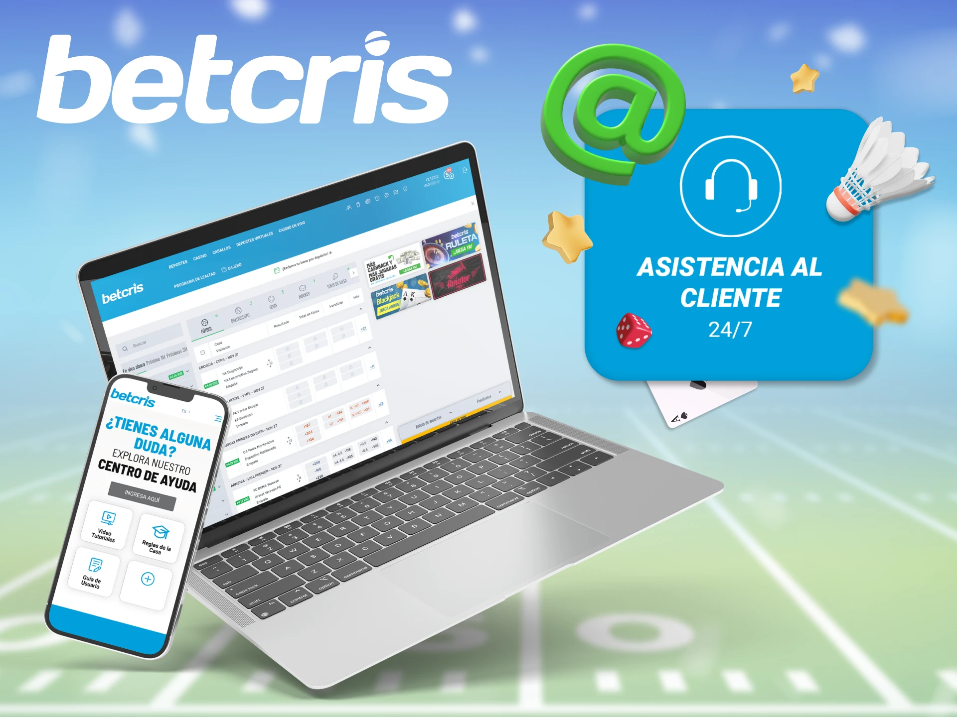 Los recursos al correo electrónico de Betcris se tramitan en 24 horas.