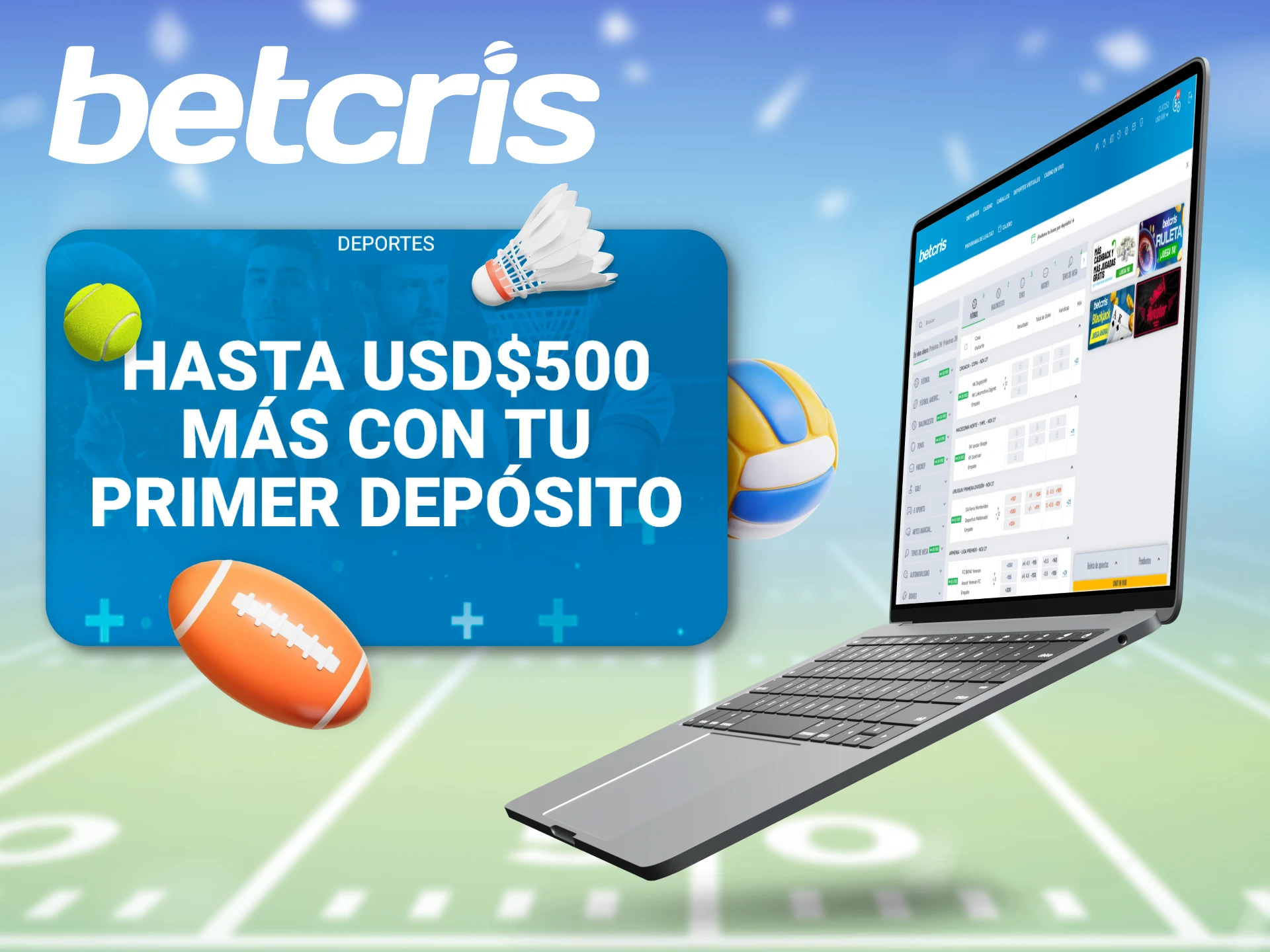 Betcris ofrece generosos bonos de bienvenida para apuestas deportivas.