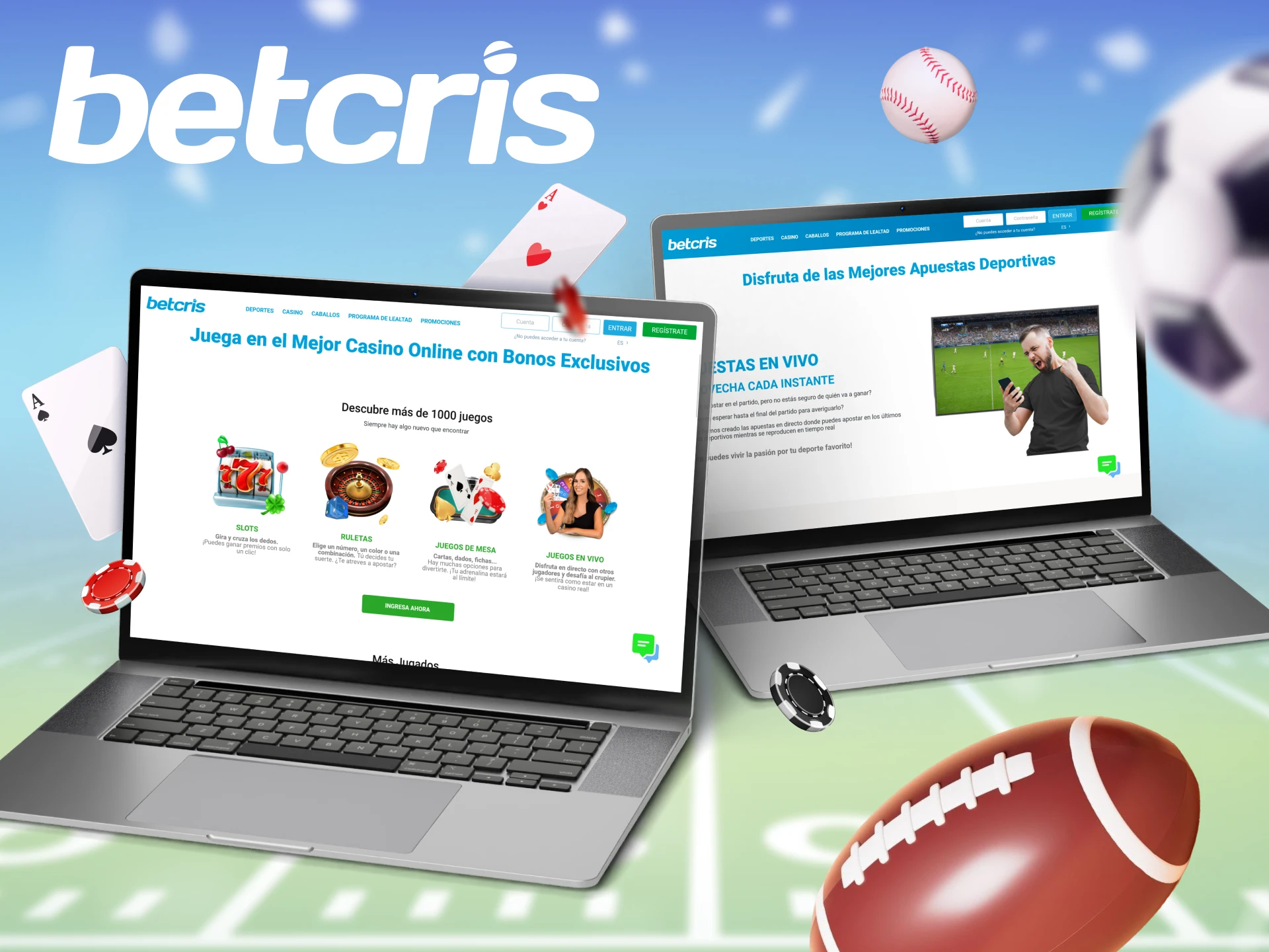 El sitio web Betcris es un lugar para apostar en deportes y jugar a juegos de casino.