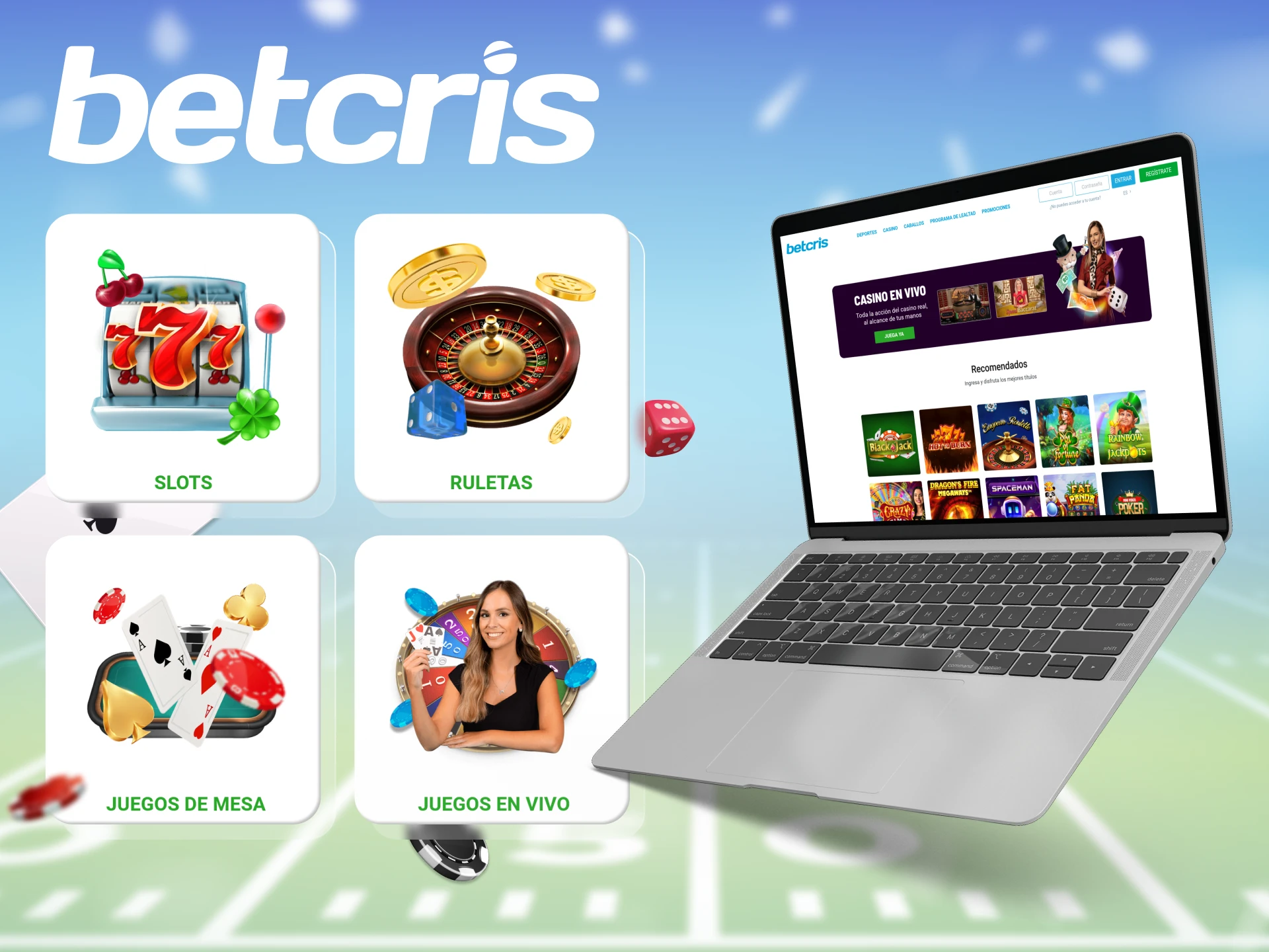El casino Betcris cuenta con una amplia selección de juegos de azar en línea.