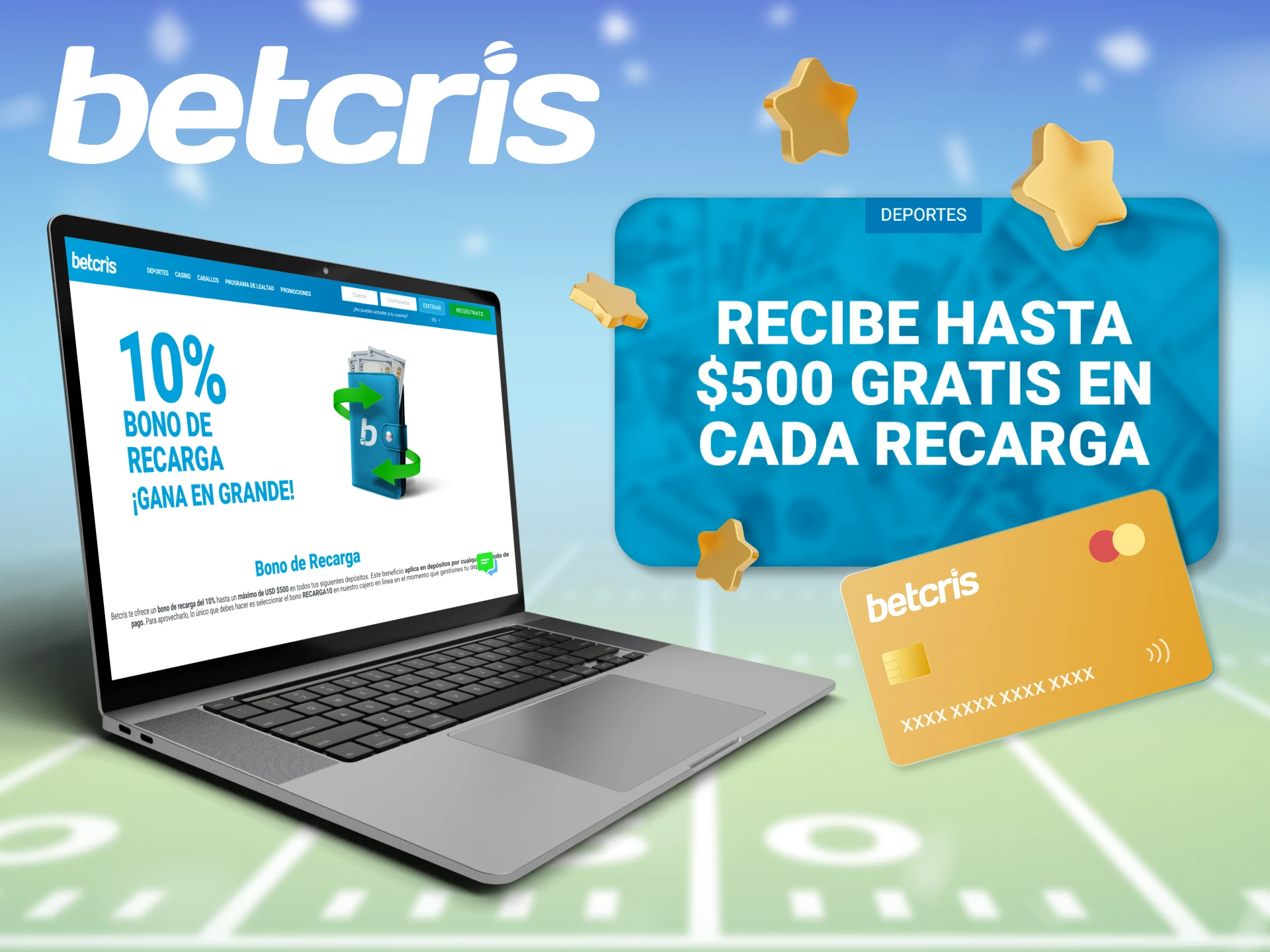 Una vez a la semana, los clientes fieles de Betcris pueden obtener una bonificación adicional.